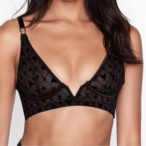 The Victoria Secret V Wire Bra in black medium